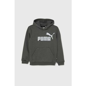 Puma bluza copii culoarea gri, cu glugă, cu imprimeu imagine