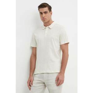 Pepe Jeans tricou polo din in culoarea bej, neted imagine