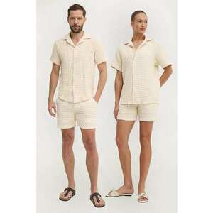 OAS pantaloni scurti din bumbac culoarea bej imagine