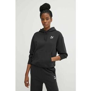 Puma hanorac de bumbac BETTER CLASSIC femei, culoarea negru, cu glugă, imprimeu, 624227 imagine