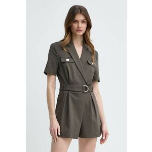 Morgan salopeta SHUPA culoarea verde, cu guler, SHUPA imagine