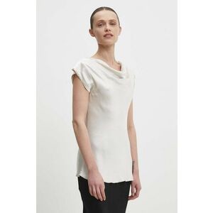 Answear Lab bluza femei, culoarea bej, neted imagine