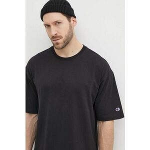 Champion tricou din bumbac barbati, culoarea negru, neted, 220017 imagine