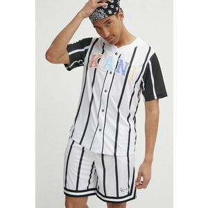 Karl Kani camasa barbati, culoarea alb, regular imagine