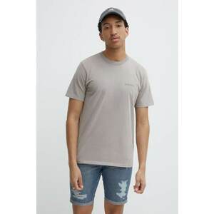 Superdry tricou din bumbac barbati, culoarea bej, neted imagine