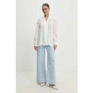 Answear Lab cămașă femei, culoarea alb, cu guler stand-up, regular imagine