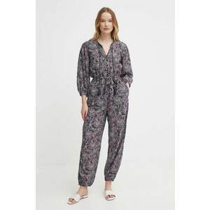 Pepe Jeans salopeta DALIA culoarea gri, cu decolteu legat, PL230494 imagine