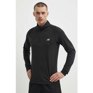 New Balance mânecă lungă de antrenament Athletics culoarea negru, melanj, MT41083BK imagine