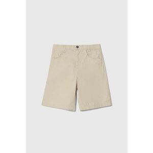 United Colors of Benetton pantaloni scurți din bumbac pentru copii culoarea bej, talie reglabila imagine