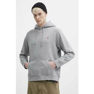 Gramicci hanorac de bumbac One Point Hooded Sweatshirt barbati, culoarea gri, cu glugă, neted imagine