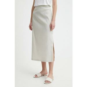 Sisley fusta din in culoarea bej, maxi, evazati imagine