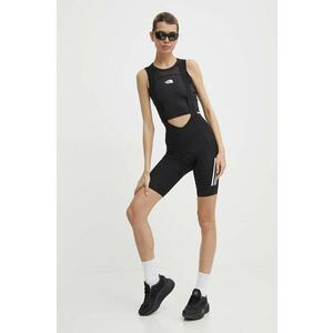 adidas Performance pantaloni scurți de ciclism culoarea negru, cu imprimeu, high waist, IP9962 imagine