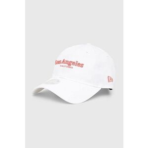 New Era șapcă de baseball din bumbac culoarea alb, cu imprimeu imagine