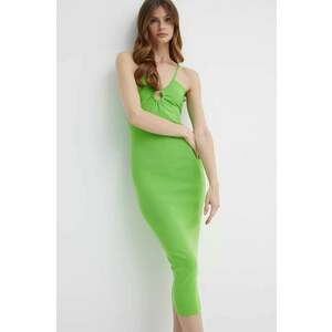 MICHAEL Michael Kors rochie culoarea verde, midi, mulată imagine