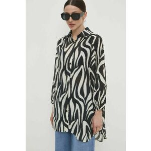 Answear Lab cămașă femei, culoarea negru, cu guler clasic, relaxed imagine