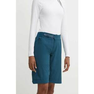 Picture pantaloni scurți outdoor Vellir culoarea turcoaz, neted, medium waist, WSH082 imagine