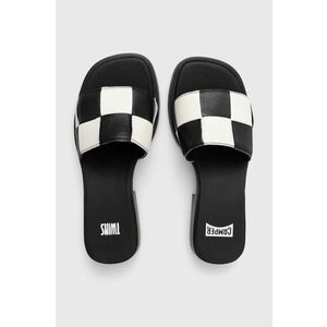 Camper slapi de piele TWS femei, culoarea negru, cu platforma, K201603.003 imagine
