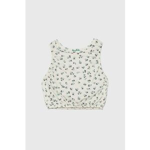 United Colors of Benetton top din bumbac pentru copii culoarea bej imagine