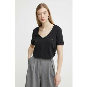 Desigual tricou din bumbac femei, culoarea negru imagine