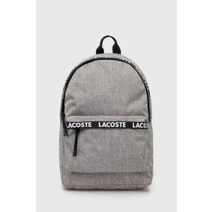Lacoste rucsac culoarea gri, mare, neted imagine