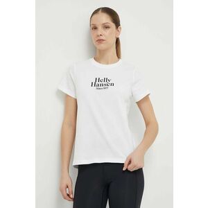 Helly Hansen tricou din bumbac femei, culoarea alb imagine