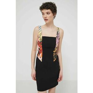 Desigual rochie MARBELLA LACROIX culoarea negru, mini, mulată, 24SWVW75 imagine