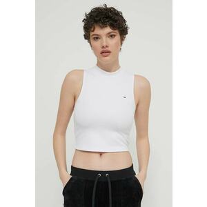Tommy Jeans top femei, culoarea alb, DW0DW17985 imagine