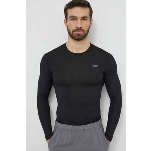 Reebok mânecă lungă de antrenament culoarea negru, neted, 100070385 imagine