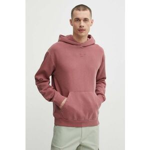 Reebok bluza barbati, culoarea bordo, cu glugă, neted, 100076362 imagine