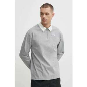 Reebok longsleeve din bumbac Court Sport culoarea gri, melanj, 100076423 imagine