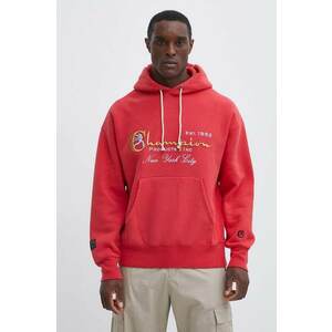 Champion bluza barbati, culoarea rosu, cu glugă, cu imprimeu, 219997 imagine