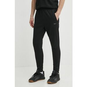 Reebok pantaloni de antrenament Strength culoarea negru, neted, 100075596 imagine
