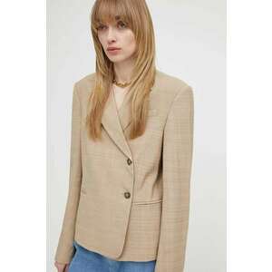 Herskind sacou Pli culoarea bej, un singur rand de nasturi, neted, 5123110 imagine