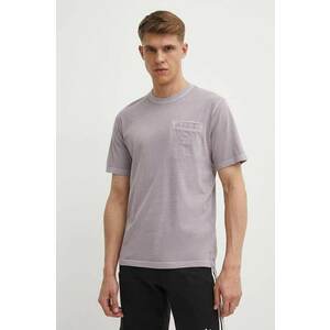 adidas Originals tricou din bumbac barbati, culoarea violet, neted, IS1762 imagine