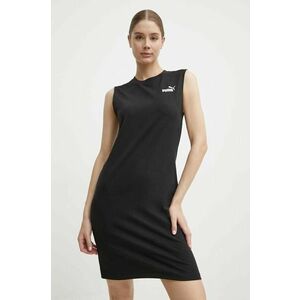 Puma rochie culoarea negru, mini, dreaptă, 678743 imagine