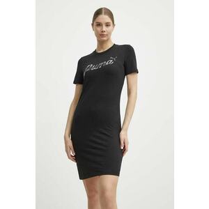 Puma rochie culoarea negru, mini, mulată, 679674 imagine
