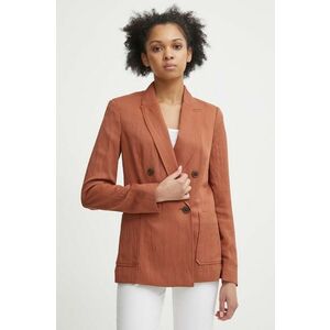 United Colors of Benetton sacou culoarea maro, cu doua randuri de nasturi, neted imagine