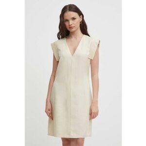 United Colors of Benetton rochie culoarea bej, mini, dreaptă imagine