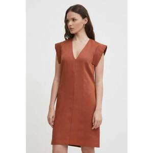 United Colors of Benetton rochie culoarea maro, mini, dreaptă imagine