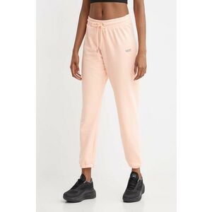 Dkny pantaloni de trening culoarea portocaliu, cu imprimeu imagine