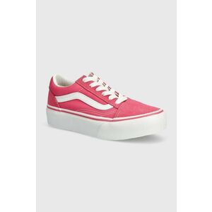 Vans tenisi copii UY Old Skool Platform culoarea roz imagine