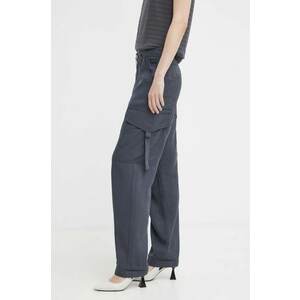 G-Star pantaloni femei, culoarea gri, fason cargo, high waist, D24598-D521 imagine