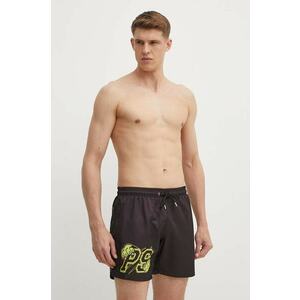 PLEIN SPORT pantaloni scurti de baie culoarea negru imagine