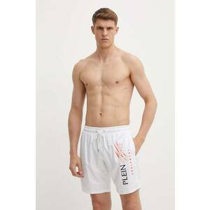 PLEIN SPORT pantaloni scurti de baie culoarea alb imagine