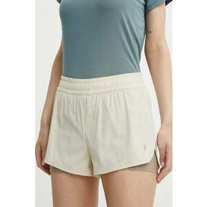 Peak Performance pantaloni scurti sport Light femei, culoarea bej, neted, high waist imagine