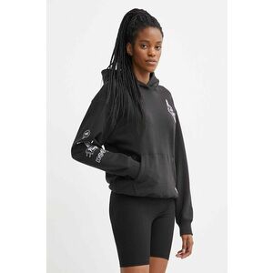 Puma hanorac de bumbac PUMA X SOPHIA CHANG femei, culoarea negru, cu glugă, cu imprimeu, 624629 imagine