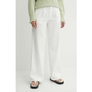 Résumé pantaloni de bumbac AnselRS Pant culoarea alb, drept, high waist, 20611125 imagine