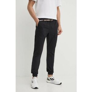 Picture pantaloni de bumbac Tohola culoarea negru, cu fason cargo, MJS067 imagine