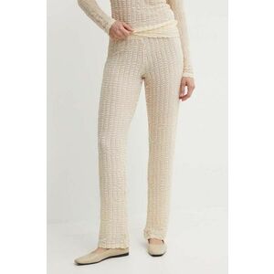 Résumé pantaloni AnaRS Pant femei, culoarea bej, drept, high waist, 20571124 imagine