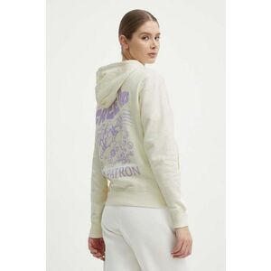 The North Face hanorac de bumbac femei, culoarea bej, cu glugă, cu imprimeu, NF0A87DYQLI1 imagine